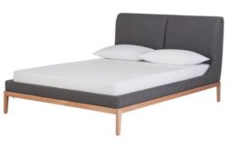 Heart of House Fuji & Upholstered Kingsize Bed Frame -Birch.